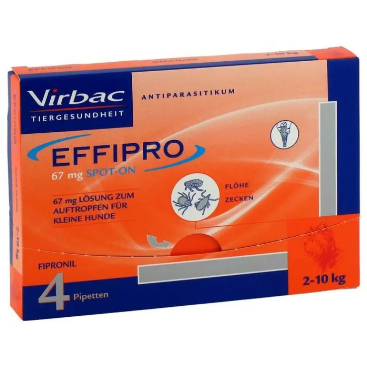 Effipro 67mg vet.Lösung z.Auftropf.kleine Hunde Pipette, 4 St