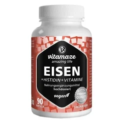 Best Vitamaze Eisen 20 mg + Histidin + Vitamine C / B9 / B12 Kapseln, 90 St