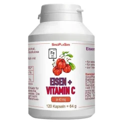 Sale Eisen 40 mg + Vitamin C 40 mg Kapseln, 120 St Vitamin C (Ascorbinsäure)