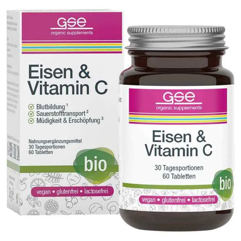 Discount GSE Eisen & Vitamin C complex Bio Tabletten, 60 St