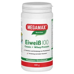 New Eiweiss 100 Haselnuss Megamax Pulver, 400 g Eiweißpulver