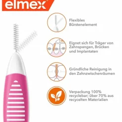 New Interdentalbürsten Iso Größe 0 0,4 mm rosa, 8 St Zwischenraumreinigung