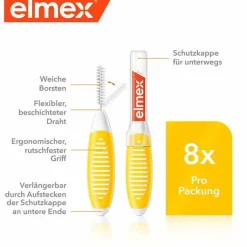 Elmex Interdentalbürsten Iso Größe 4 0,7 mm gelb, 8 St