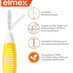 Elmex Interdentalbürsten Iso Größe 4 0,7 mm gelb, 8 St