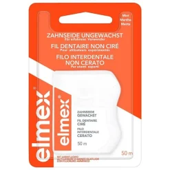 Hot Zahnseide ungewachst mit Aminfluorid, 50 m Zwischenraumreinigung