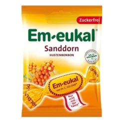 Em-eukal Hustenbonbons Sanddorn zuckerfrei, 75 g