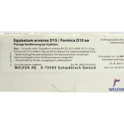 Best Equisetum arvense D 15 / Formica D 10 aa Ampullen, 8X1 ml Haut