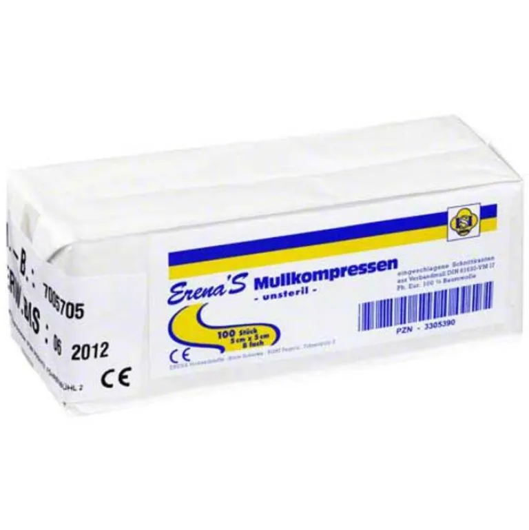 Outlet Erena Unsteril Mullkompresse 5x5, 100 St