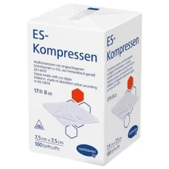Best ES-Kompressen unsteril 7,5x7,5 cm 8fach, 100 St Sterile Kompressen