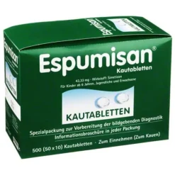 Outlet Espumisan Kautabletten für bildgebende Diagnostik, 50X10 St