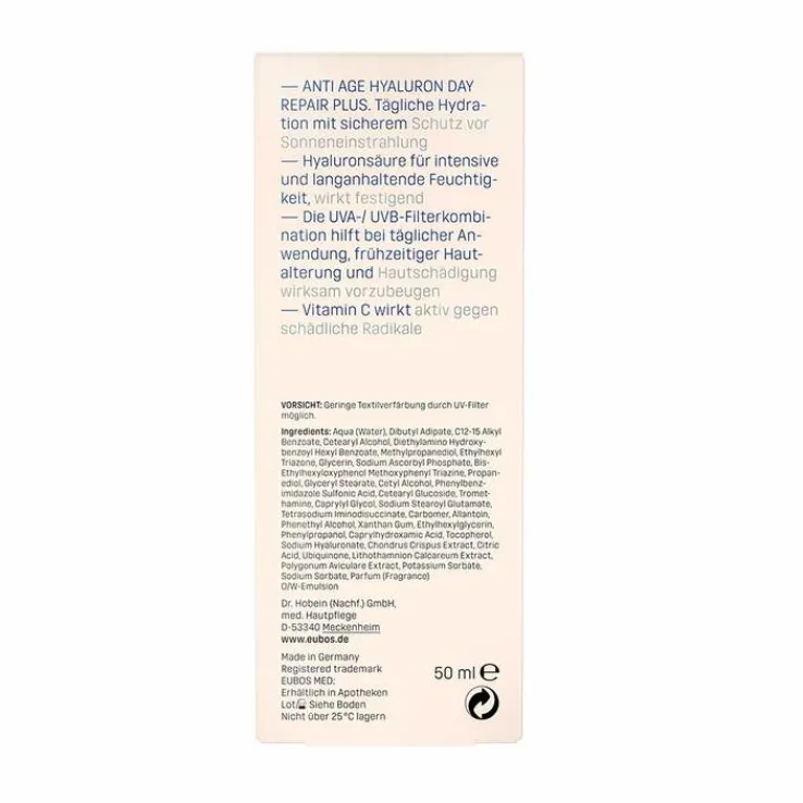 Eubos Hyaluron Day Repair plus LSF 20 Creme, 50 ml