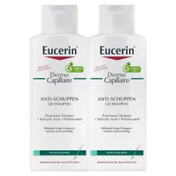 Clearance Eucerin Dermocapillaire Anti-Schuppen Gel Shampoo, 2X250 ml Shampoos