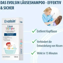 Evolsin Läuseshampoo mit Läusekamm, 120 ml