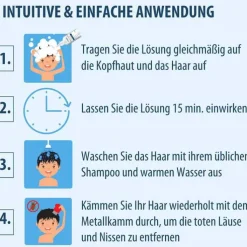 Evolsin Läuseshampoo mit Läusekamm, 120 ml