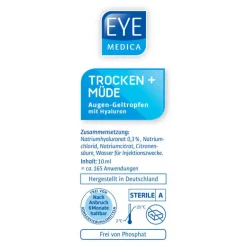 Discount trocken + müde 0,3% Hyaluron Aug.-Geltro., 1 St Augentropfen Trockene Augen