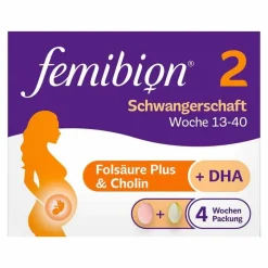 Discount 2 Schwangerschaft in der 4-Wochen-Packung mit je 28 Tabletten und Kapseln, 2X28 St Vitamin B9 (Folsäure)|Schwangerschaft