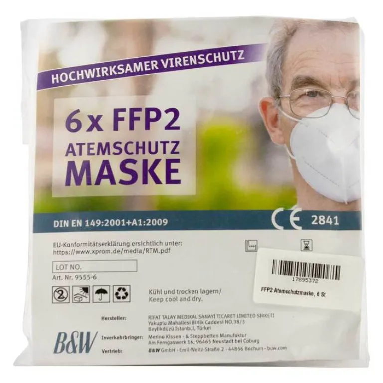 Sale FFP2 Atemschutzmaske, 6 St Mundschutz