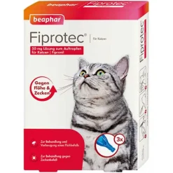 Best Beaphar Fiprotec® 50 mg Lösung zum Auftropfen für Katzen, 3X0.50 ml