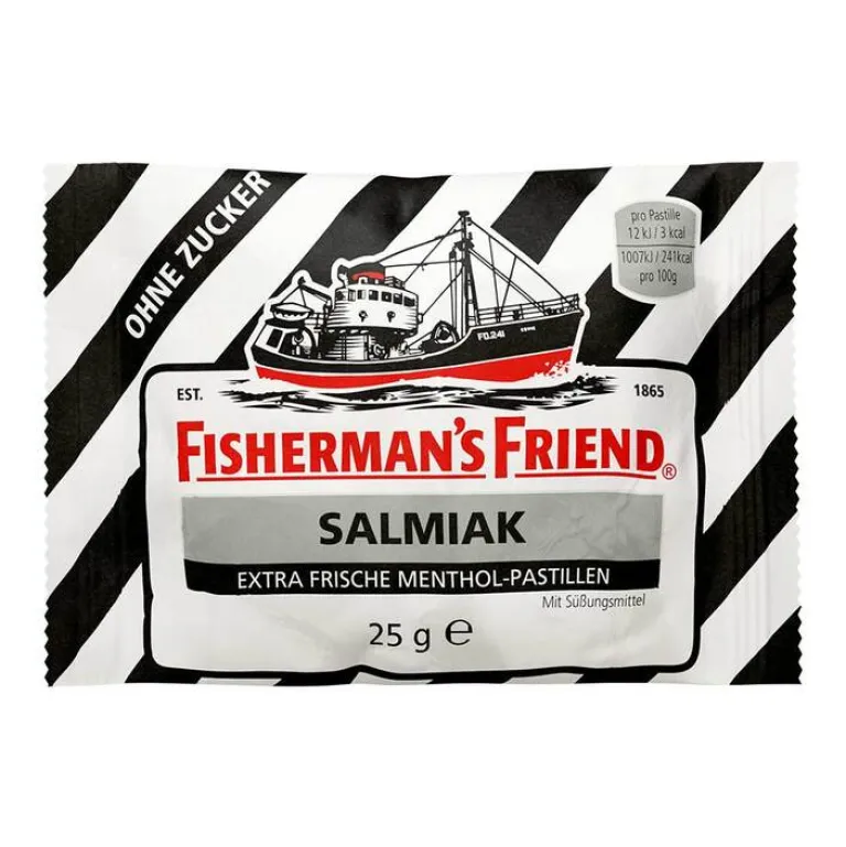 New Salmiak ohne Zucker Pastillen, 25 g Zuckerfreie Bonbons