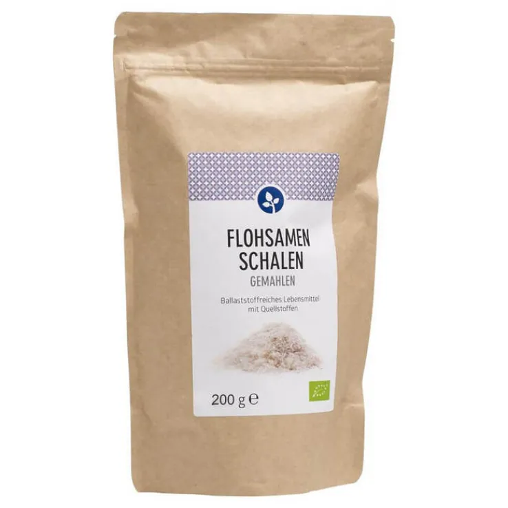 Flohsamenschalen gemahlen bio Pulver, 200 g