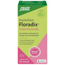 New Eisen Folsäure Tabletten, 84 St Nahrungsergänzung