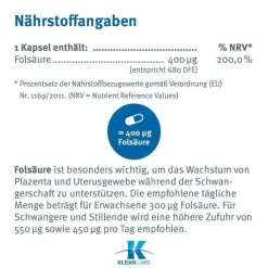 Folsäure 400 µg Kapseln, 100 St