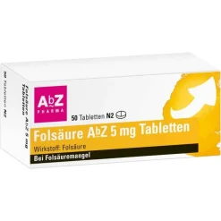 Folsäure AbZ 5 mg Tabletten, 50 St