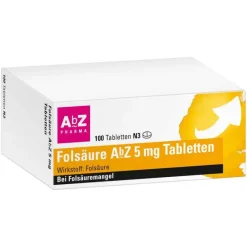 Discount Folsäure 5 mg Tabletten, 100 St Vitamin B9 (Folsäure)|Nahrungsergänzung