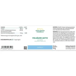 Heidelberger Chlorella Folsäure Aktiv plus Vitamin B12 aktiv Kapseln, 120 St