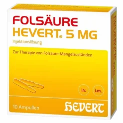 Folsäure Hevert 5 mg Ampullen, 10X2 ml