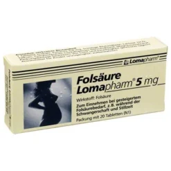Lomapharm Folsäure 5 mg Tabletten, 20 St