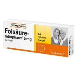 Online Ratiopharm Folsäure 5 mg Tabletten, 20 St