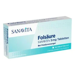 Hot Sanavita Folsäure 5 mg Tabletten, 50 St