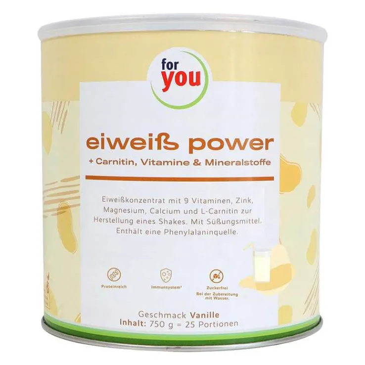 For You Eiweiß Power Vanille, 750 g