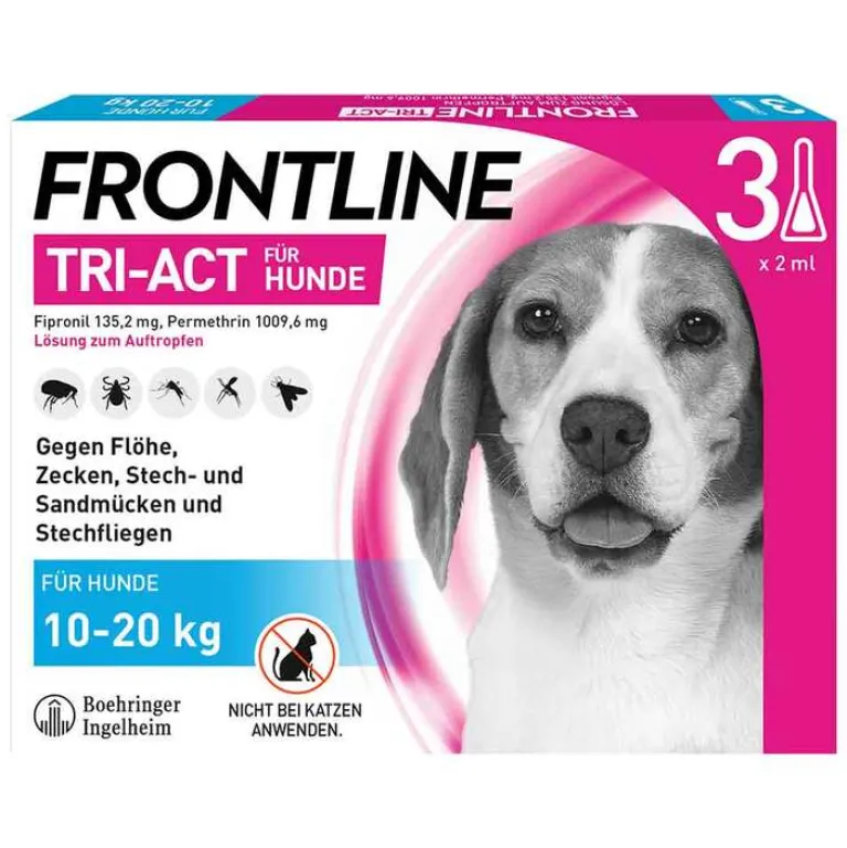 Clearance Frontline TRI-ACT® gegen Zecke, Floh und fliegende Insekten bei Hunden (10-20kg), 3 St