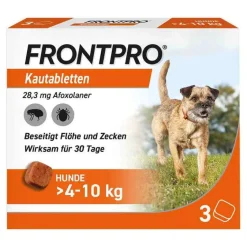 Hot Frontpro 28 mg Kautabletten für Hunde 4 - 10 kg, 3 St