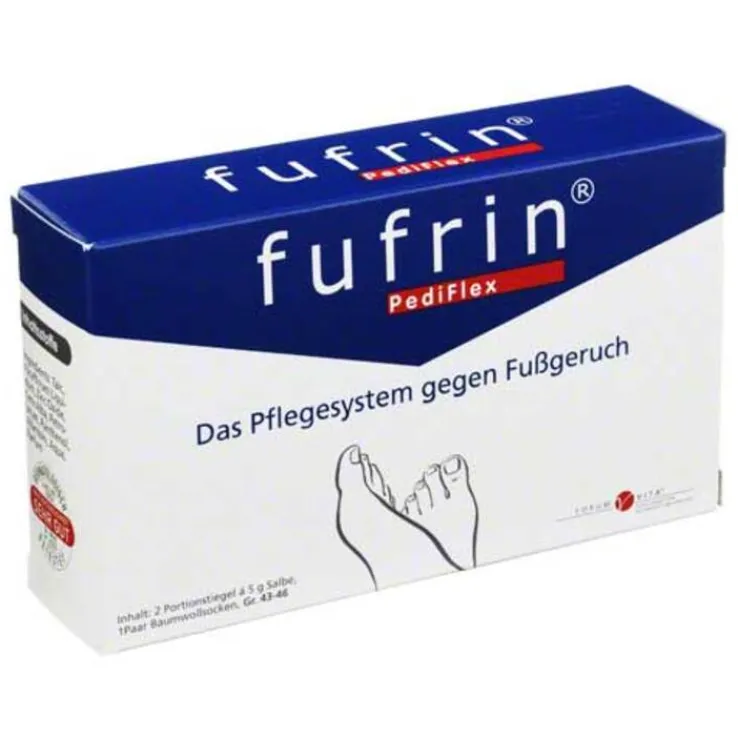 Fufrin Pediflex Pflegesyst.Socke + Salbe Größe 43 - 46, 2X5 g