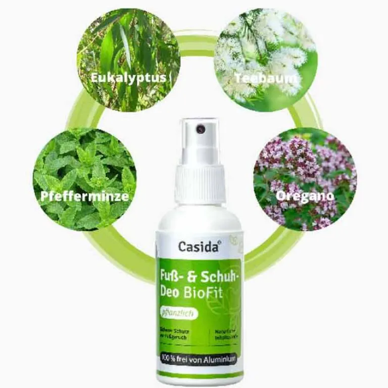 Best Casida Fuss und Schuhdeo Biofit pflanzlich Spray, 100 ml