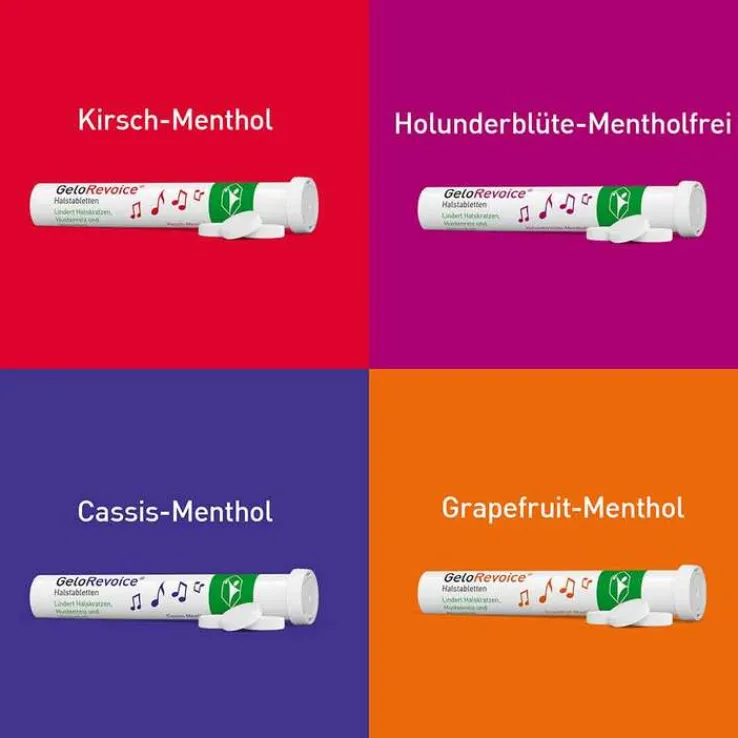 GeloRevoice Halstabletten Cassis-Menthol bei Heiserkeit & Stimmverlust, 3x20 St