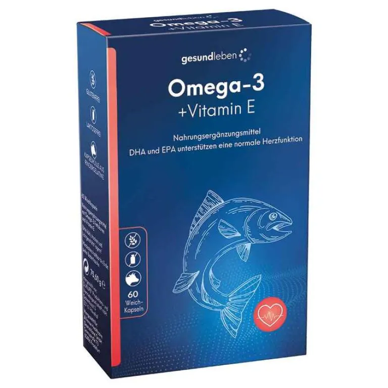 Clearance Omega-3 1.000 mg Kapseln + Vitamin E, 60 St Omega 3 Kapseln