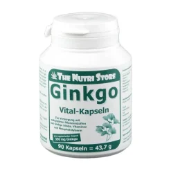 New The Nutri Store Ginkgo biloba 350 mg vegetarische Kapseln, 90 St
