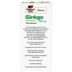 Outlet DoppelherzPharma Ginkgo 120 mg Filmtabletten, 120 St