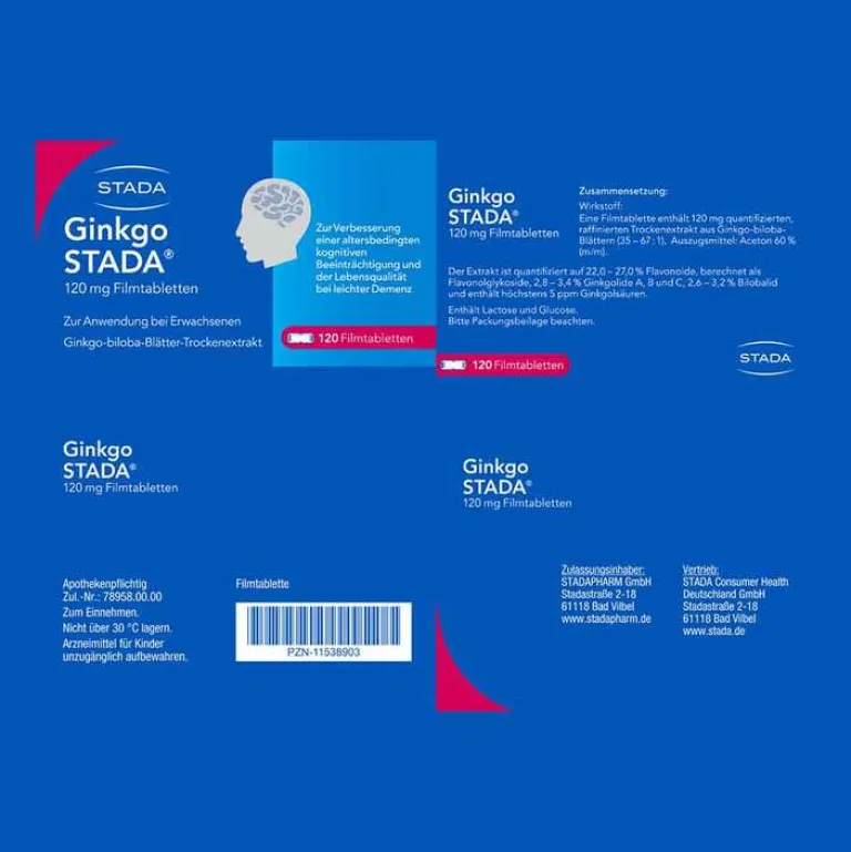 Outlet Stada Ginkgo ® 120 mg Filmtabletten, 120 St