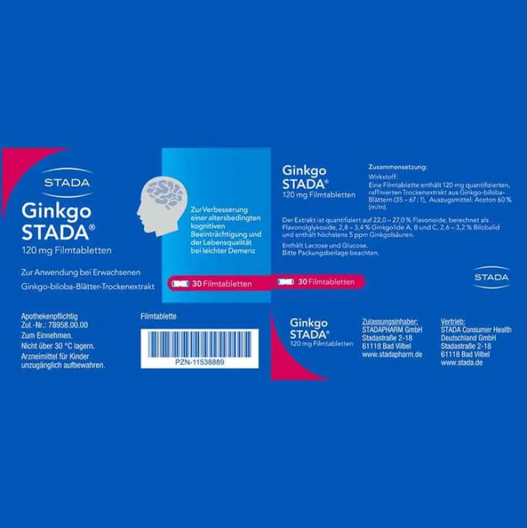 Stada Ginkgo ® 120 mg Filmtabletten, 30 St