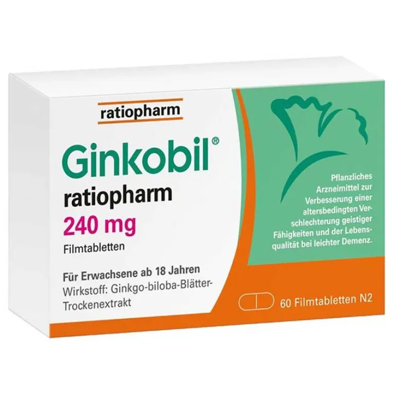New ratiopharm 240mg mit Ginkgo biloba, 60 St Ginkgo
