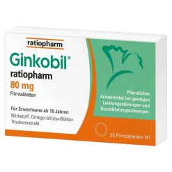 Hot ratiopharm 80mg mit Ginkgo biloba, 30 St Ginkgo