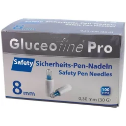 Sale Gluceofine ® Pro Safety Sicherheits-Pen-Nadeln 30 G 0,3x8 mm, 100 St
