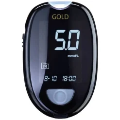 Discount Gold Blutzuckermessgerät Set mmol / l, 1 St Blutzuckermessgerät