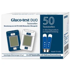 Hot Gluco Test Duo Teststreifen, 50 St Teststreifen