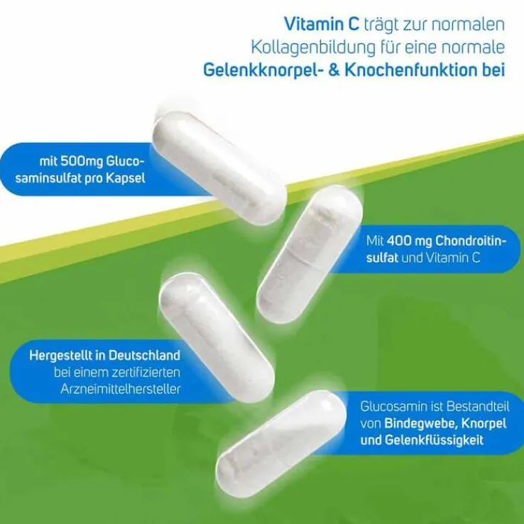 Glucosamin 500 mg + Chondroitin 400 mg Kapseln, 180 St